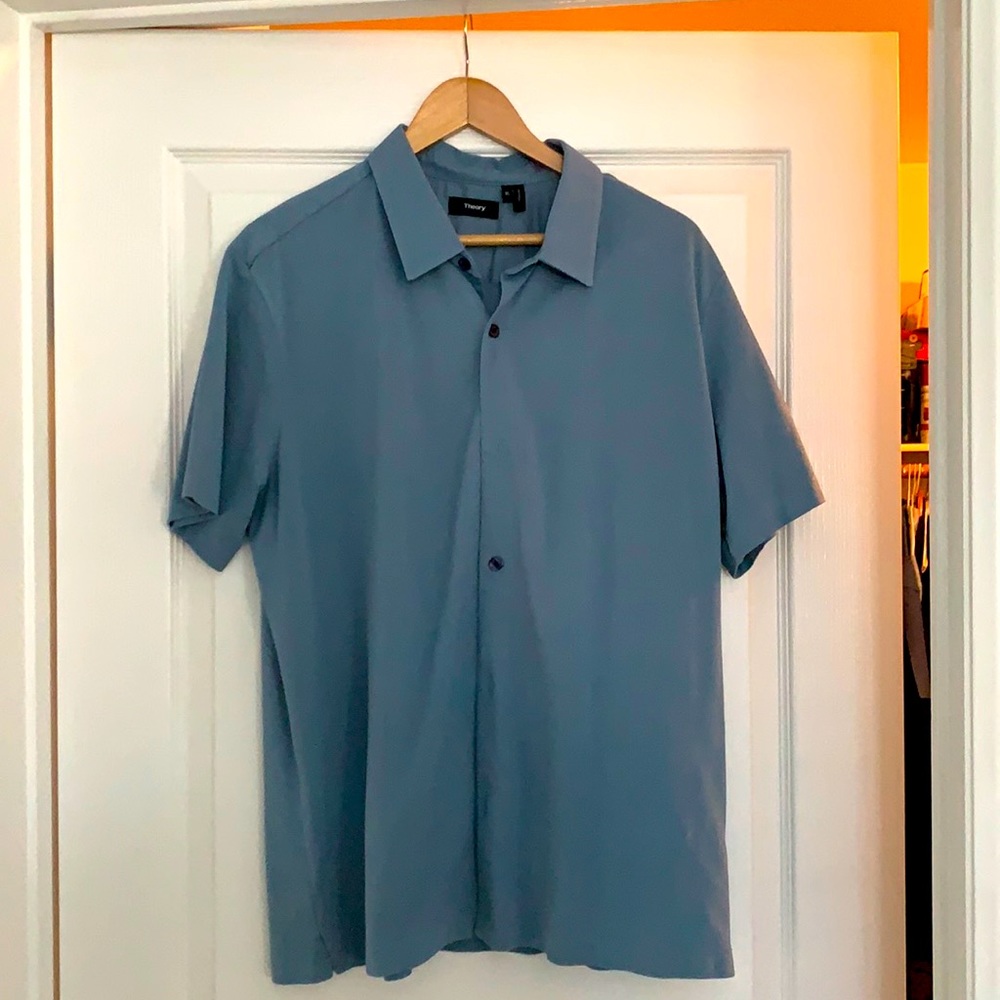 Theory short sleeve shirt blue